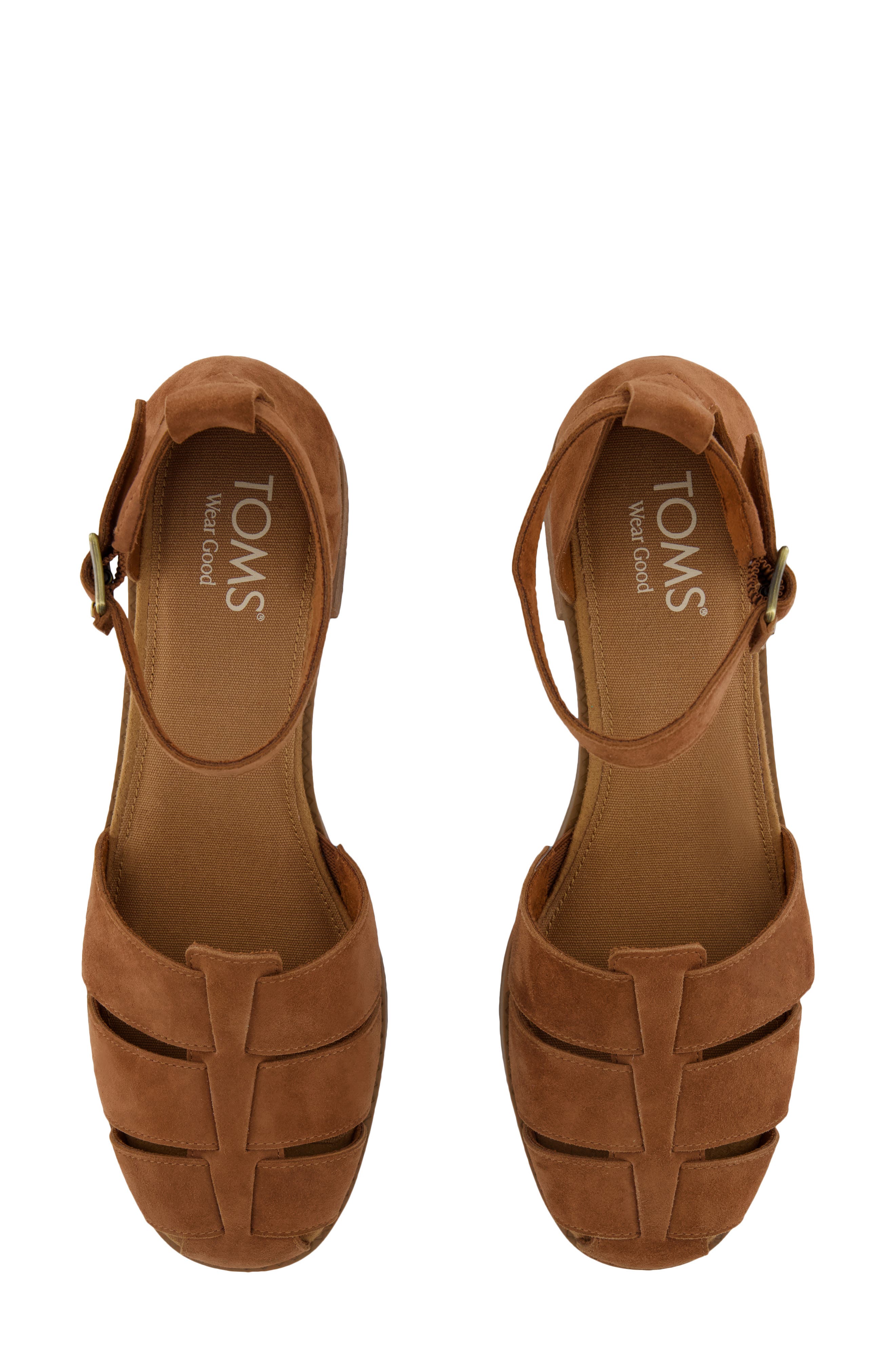Jaclyn Ankle Strap Fisherman Sandal, Alternate, color, BROWN