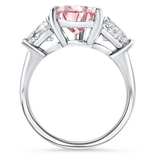 Bliss Diamond Certified 4.53ct Fancy Vivid Pink Diamond Engagement Ring 14k Gold Lab Grown In 14k White Gold