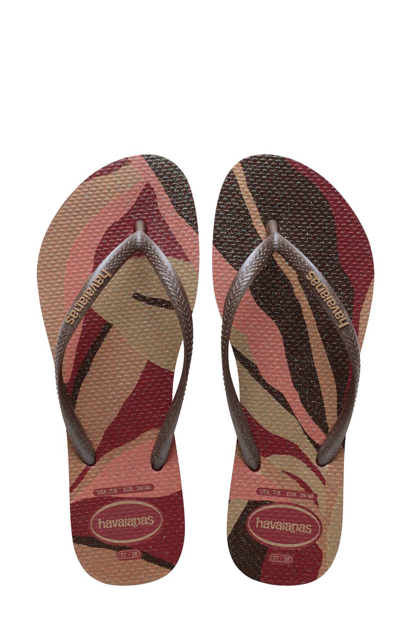 Slim Palette Flip Flop, Alternate, color, AMARANTH