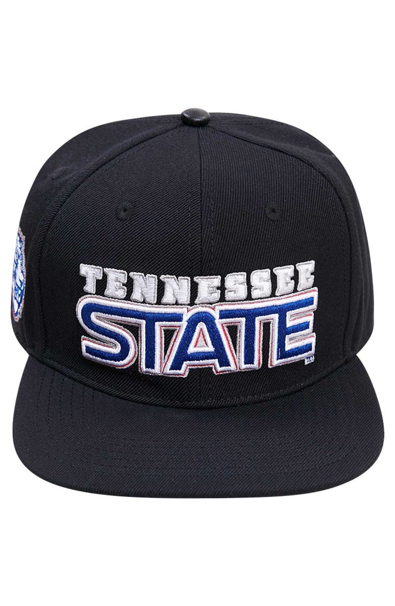 PRO STANDARD Men's Pro Standard Black Tennessee State Tigers Arch Over Logo Evergreen Snapback Hat, Alternate, color,