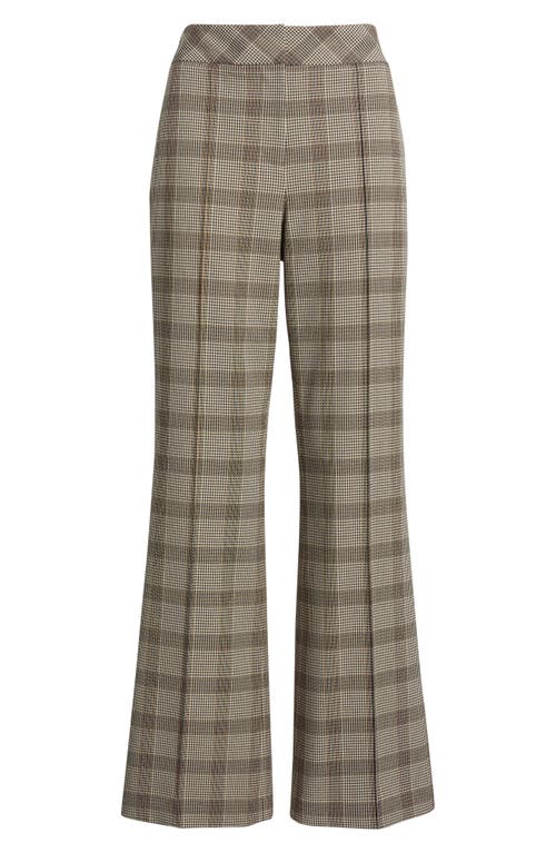Elie Tahari The Elodie Check Print Wide Leg Pants In Gray