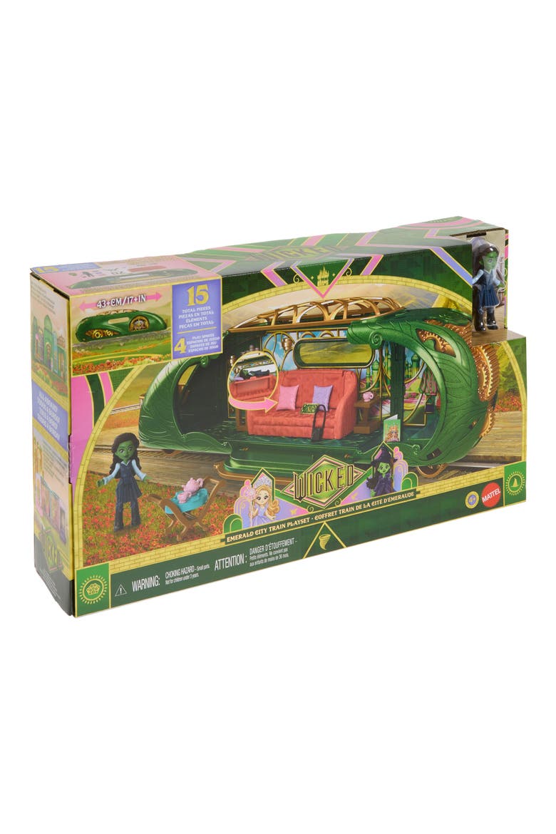 Wicked Emerald City Train Small Doll Playset, Main, color, WICKED