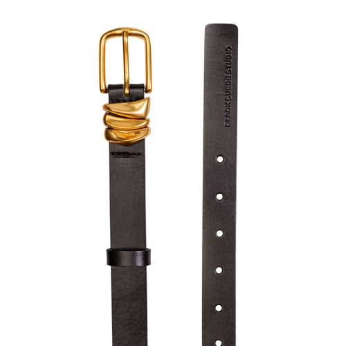 Black Suede Studio Boyfriend Belt
