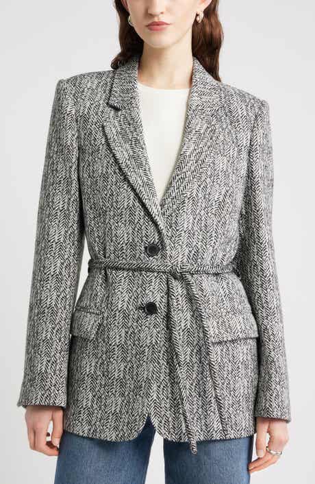 Nordstrom The Liv Belted Textured Boyfriend Blazer