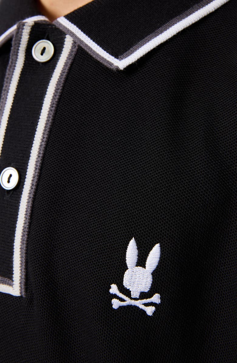 Psycho Bunny Kids' Kent Cotton Pique Polo, Alternate, color, Black