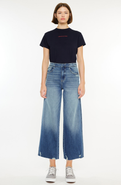 KanCan Shelly High Rise Cropped Wide Leg Jeans