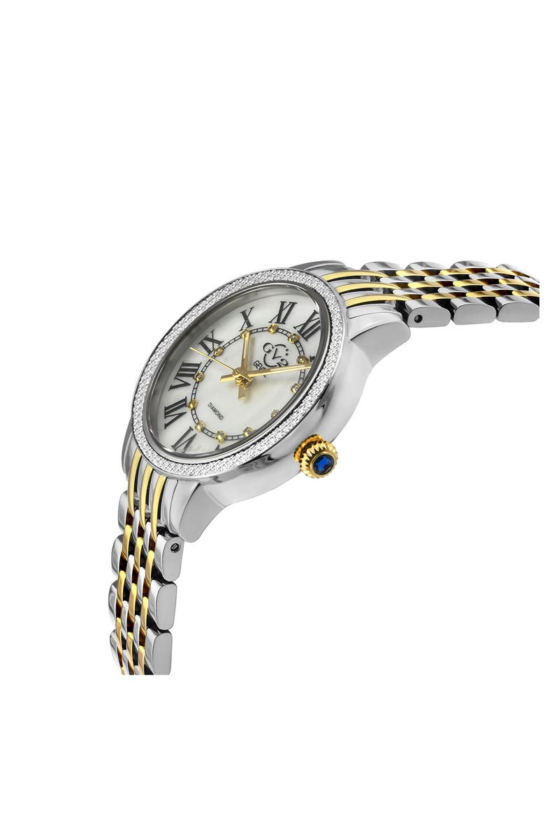 Astor III Diamond Swiss Bracelet Watch, 34mm - 0.06 ctw, Alternate, color, TWO TONE