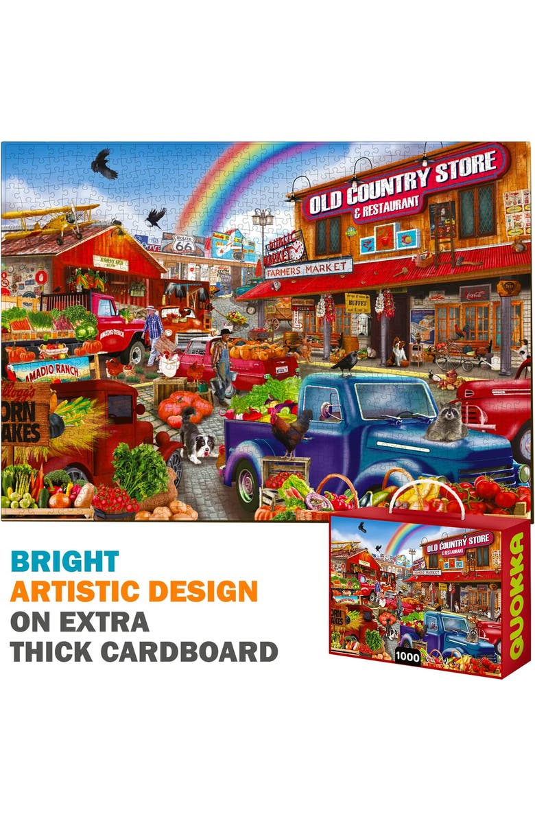 Quokka 1000-Piece Jigsaw Puzzle Collection for Adults - Travel, Animal and Fantasy Themes, Alternate, color, 3 Set Campfire