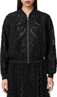 AllSaints Jade Embroidered Bomber Jacket
