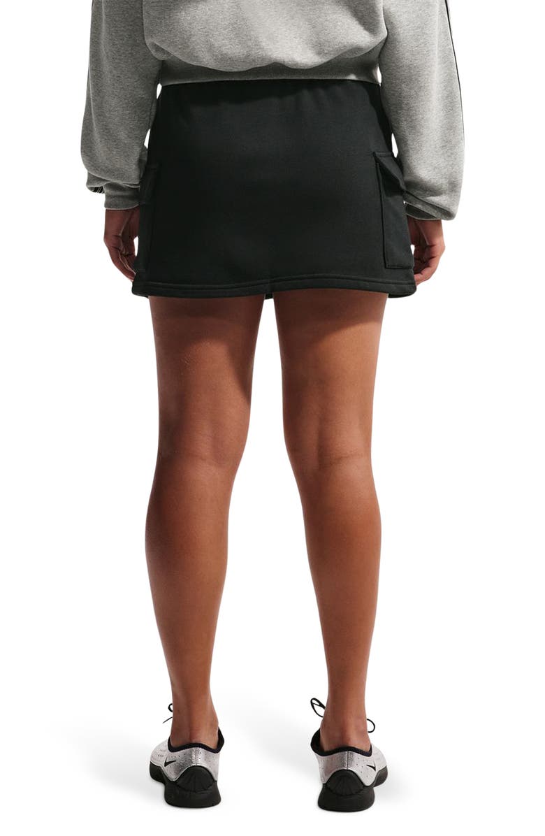 Nike Phoenix French Terry Cargo Miniskirt, Alternate, color, Black/ Sail