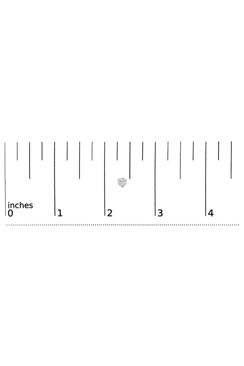 14K White Gold 1/2 Cttw 3-Prong Martini Set Lab Grown Diamond Solitaire Stud Earrings, Alternate, color, White