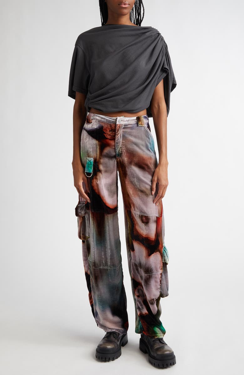 Collina Strada Eva Draped Organic Cotton Crop Top, Alternate, color, 