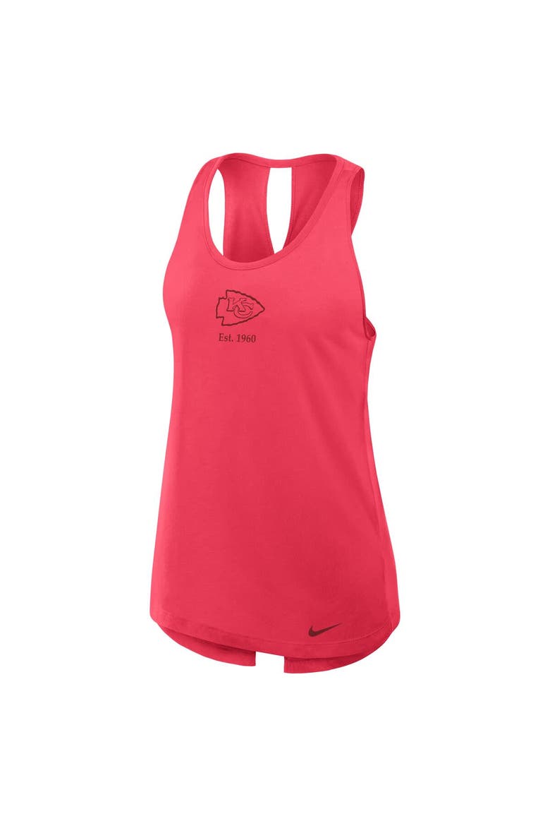 Women's Nike Red Kansas City Chiefs Glory Crisscross Performance Tank Top, Alternate, color, Light Red