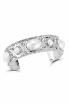 SPHERA MILANO Faux Pearl Cuff Bracelet