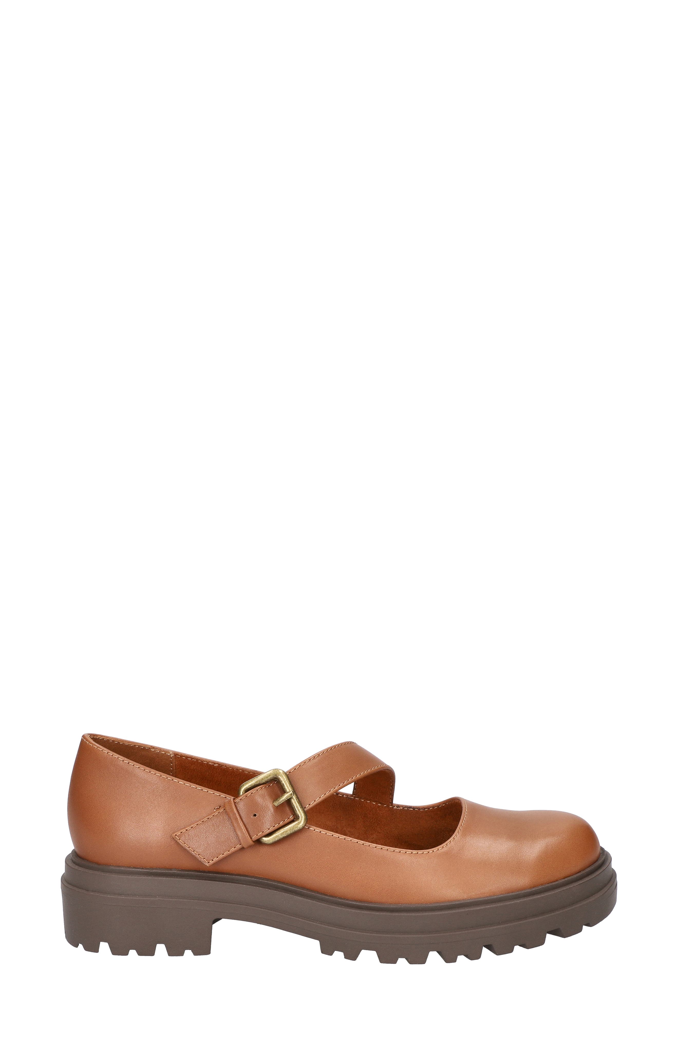 Bella Vita Quincy Mary Jane Flat, Alternate, color, Camel Leather