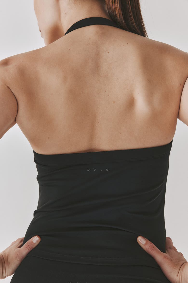 Halterneck Sports Vest Top With Softmove, Alternate, color, Black