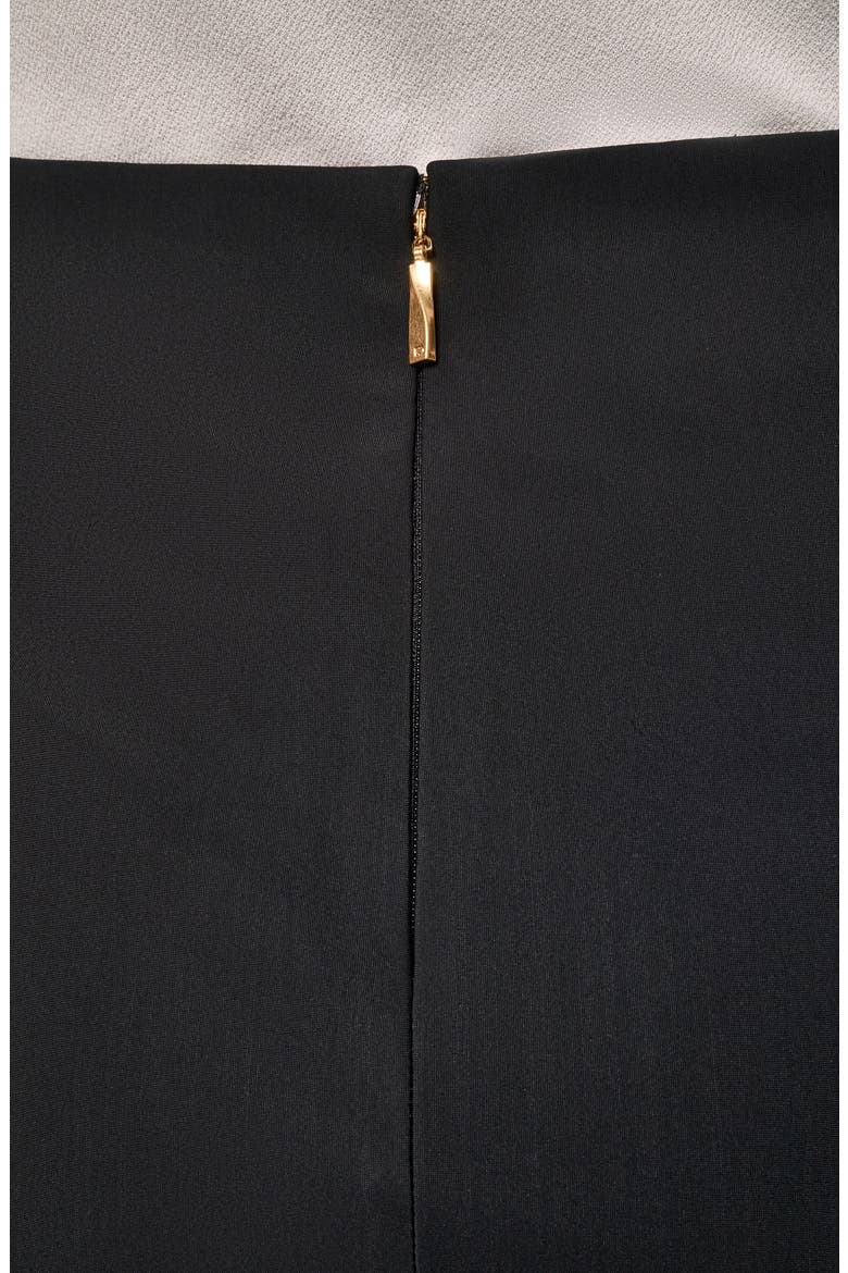 Stretch Crepe Pencil Skirt, Alternate, color, BLACK