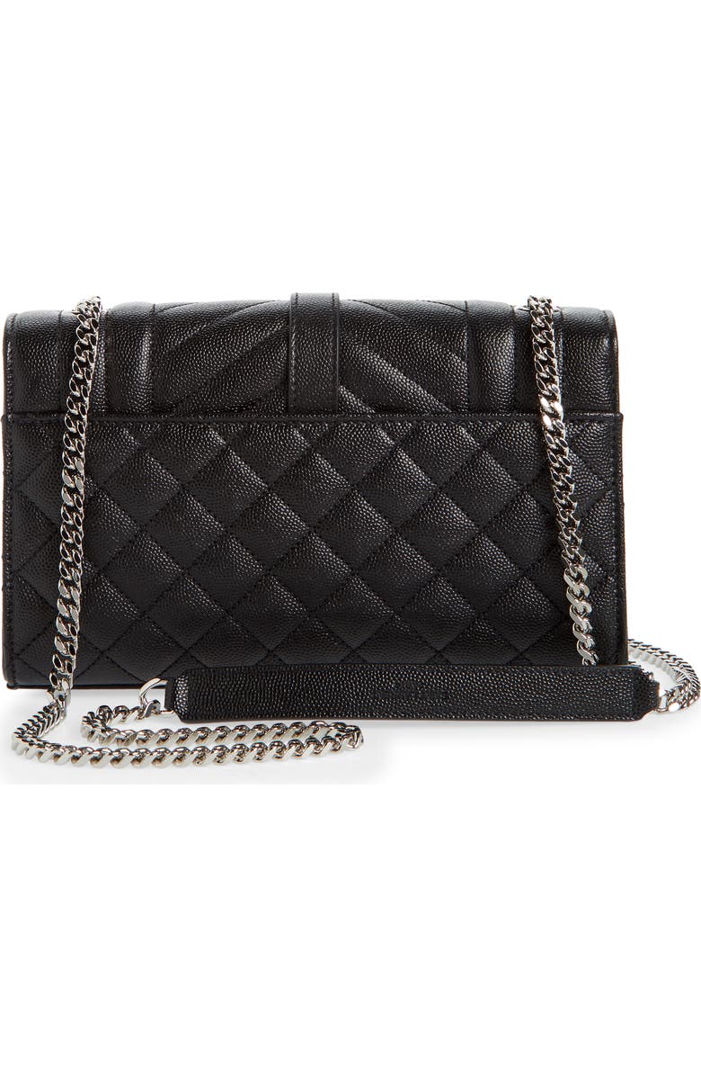 Saint Laurent Small Envelope Calfskin Leather Shoulder Bag, Alternate, color,