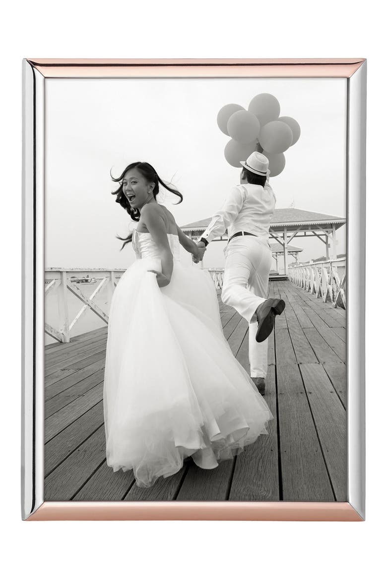'rosy glow' picture frame, Main, color, ROSE GOLD/SILVERPLATE
