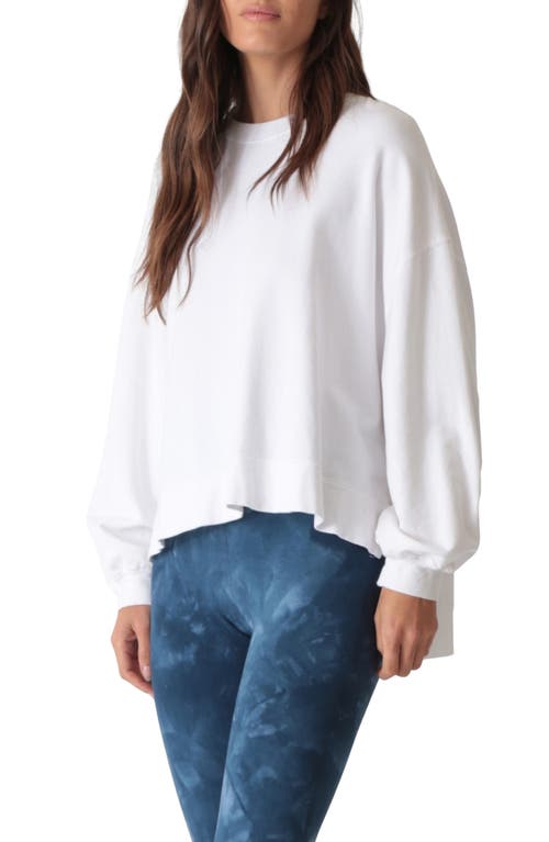 Electric & Rose Neil Pima Cotton & Modal Sweatshirt In White