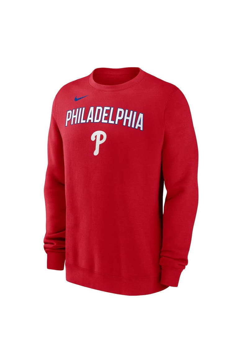 Men's Nike Red Philadelphia Phillies Pullover Sweatshirt, Alternate, color, Red