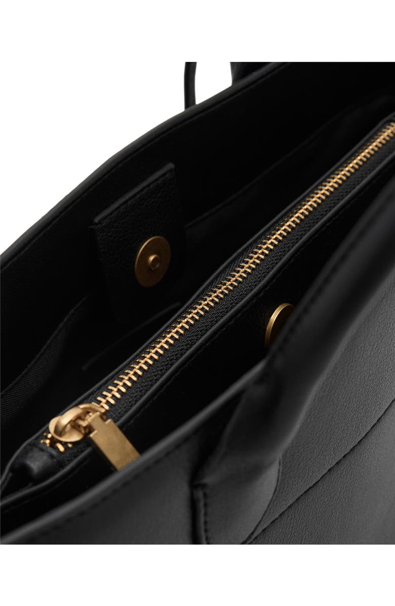 MANGO Faux Leather Shopper Bag, Alternate, color,