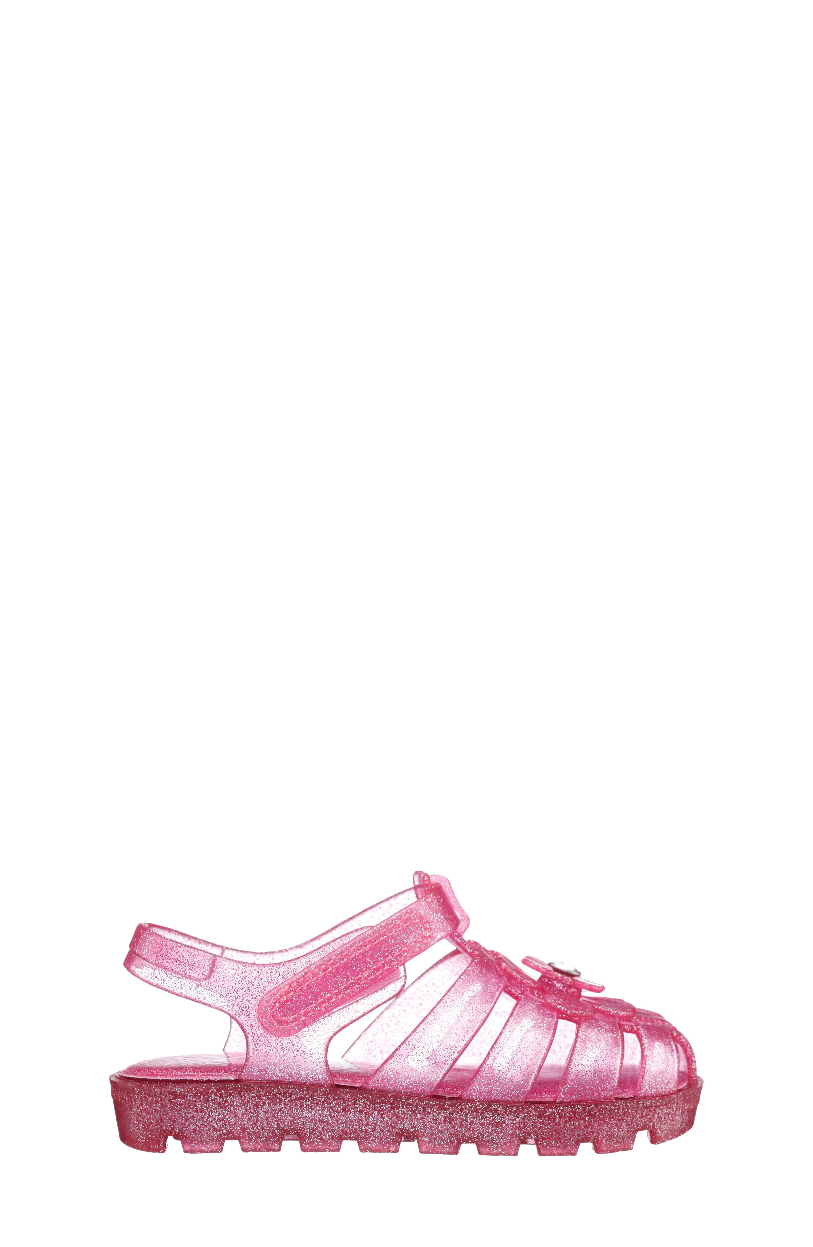 Kids' Waterproof Jelly Fisherman Sandal, Alternate, color, PINK GLITTER JELLY