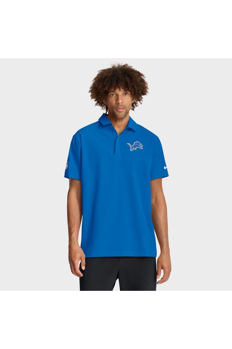 Men's Nike Blue Detroit Lions Sideline City Pride Woven Performance Polo, Main, color, Blue