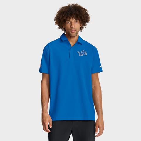 Men's Nike Blue Detroit Lions Sideline City Pride Woven Performance Polo