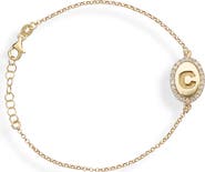 MESHMERISE Diamond Initial Disc Bracelet