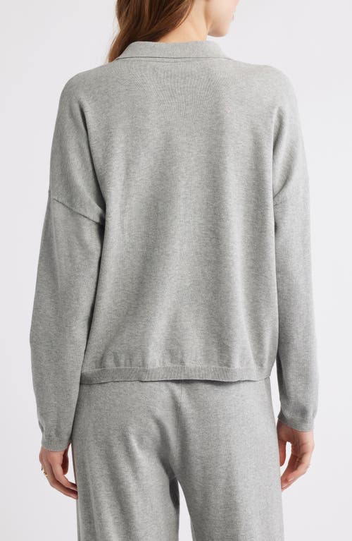 The Great . The Polo Sweater In Heather Grey