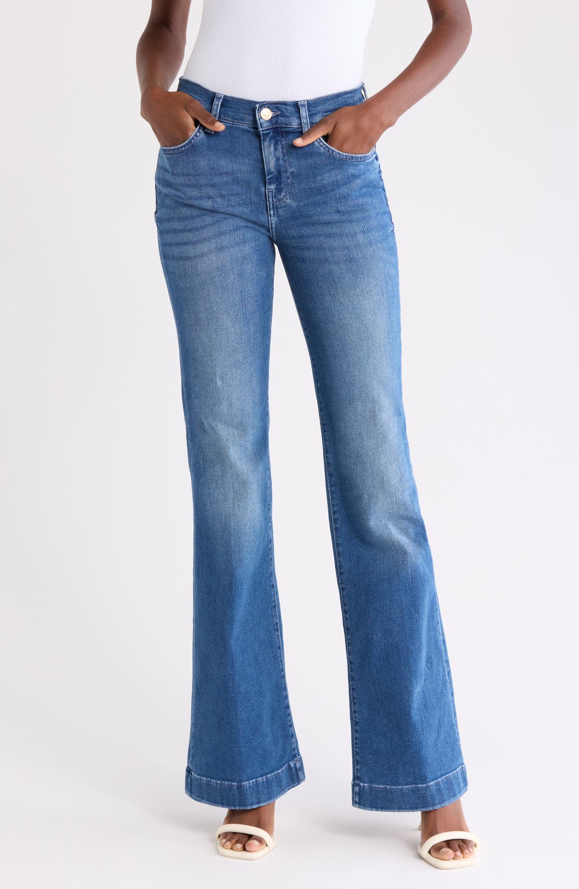 7 For All Mankind Dojo Mid Rise Flare Jeans