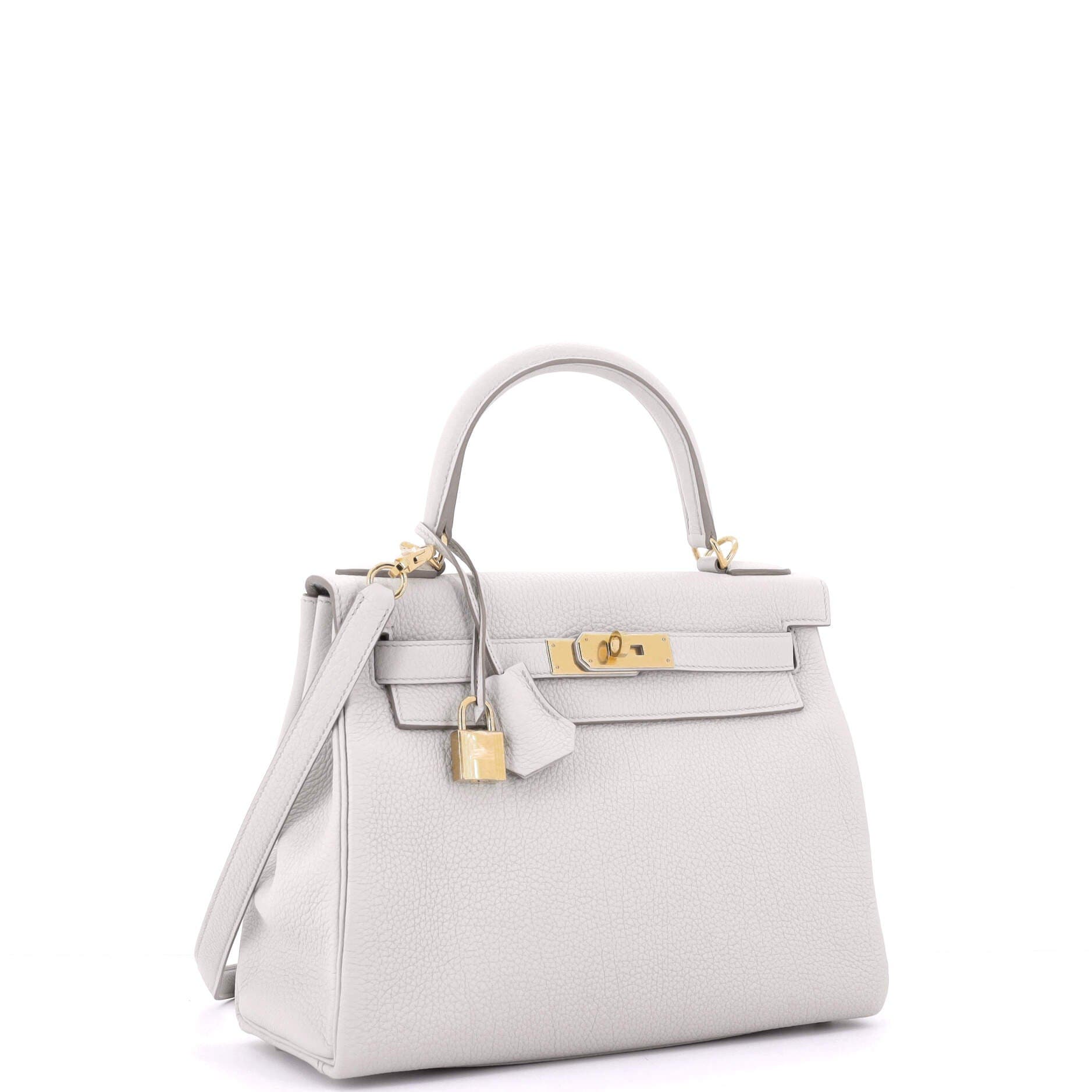 Pre-Owned Hermes Kelly Handbag Light Togo with Gold Hardware 28, Alternate, color, Beton