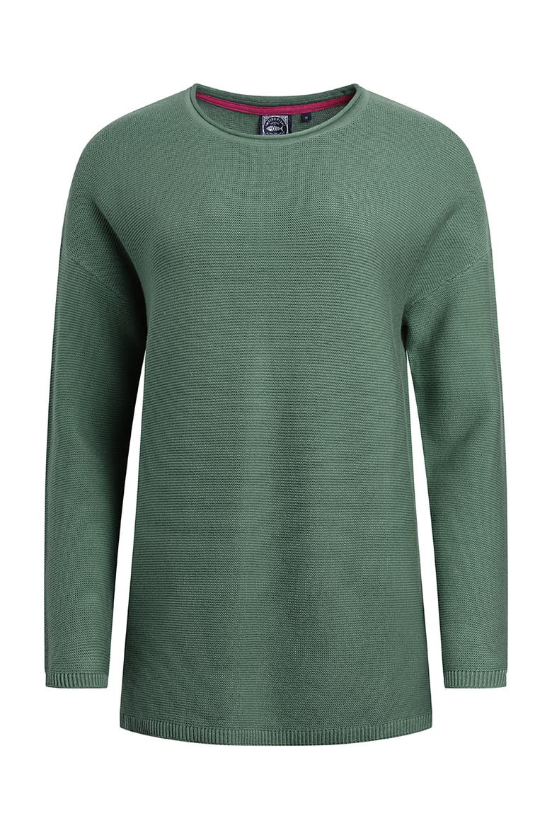 Dalla Knitted Crew Neck Jumper, Alternate, color, Dark Jade