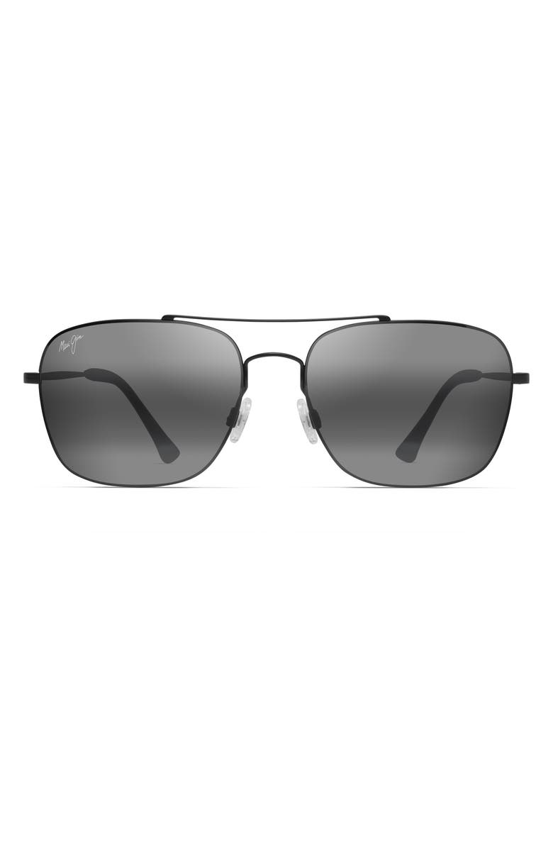 Maui Jim Lava Tube 57mm PolarizedPlus2<sup>®</sup> Aviator Sunglasses, Main, color, 