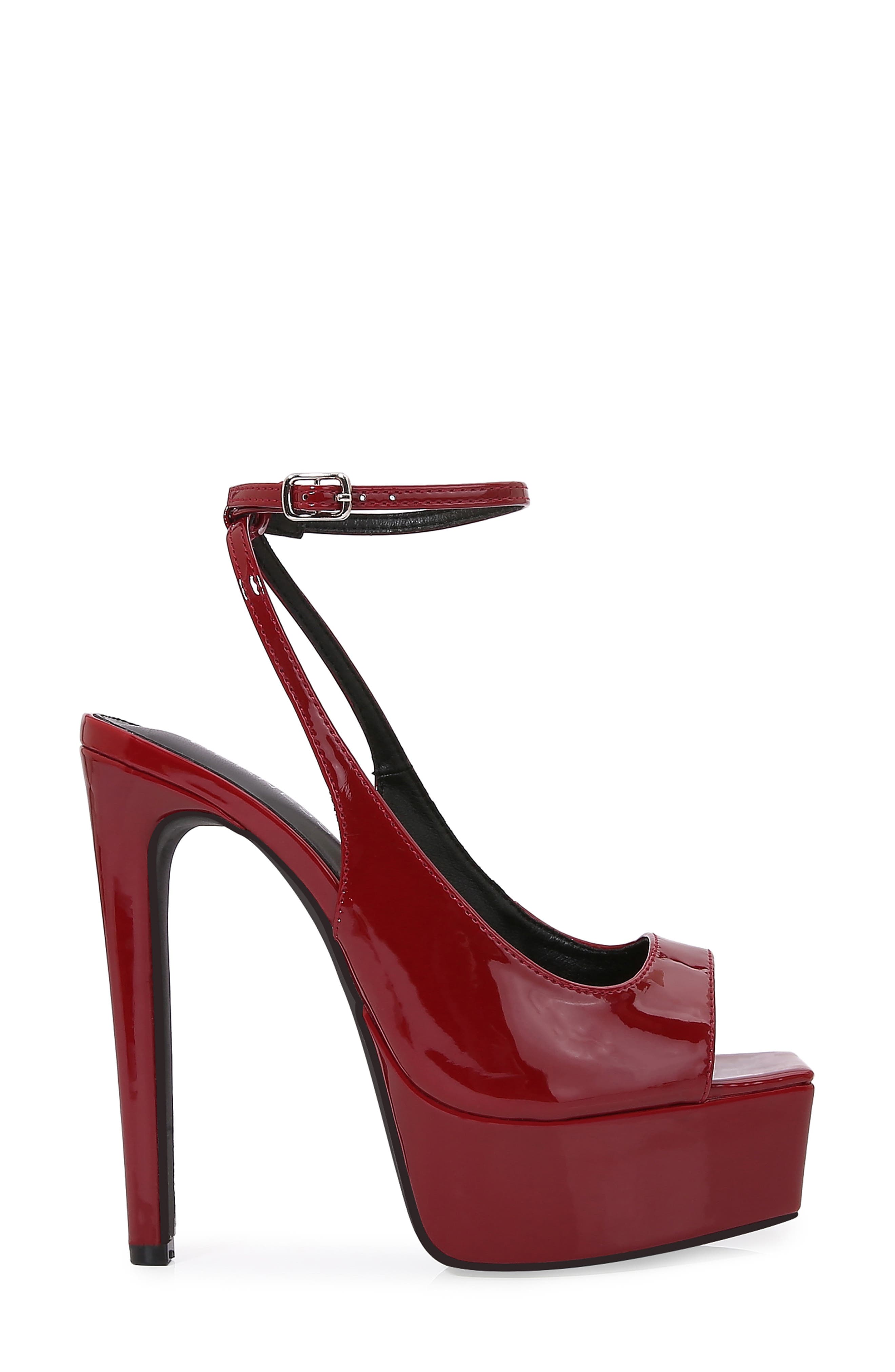 BERNESS Stiletto Heel Platform Sandal, Alternate, color, Wine