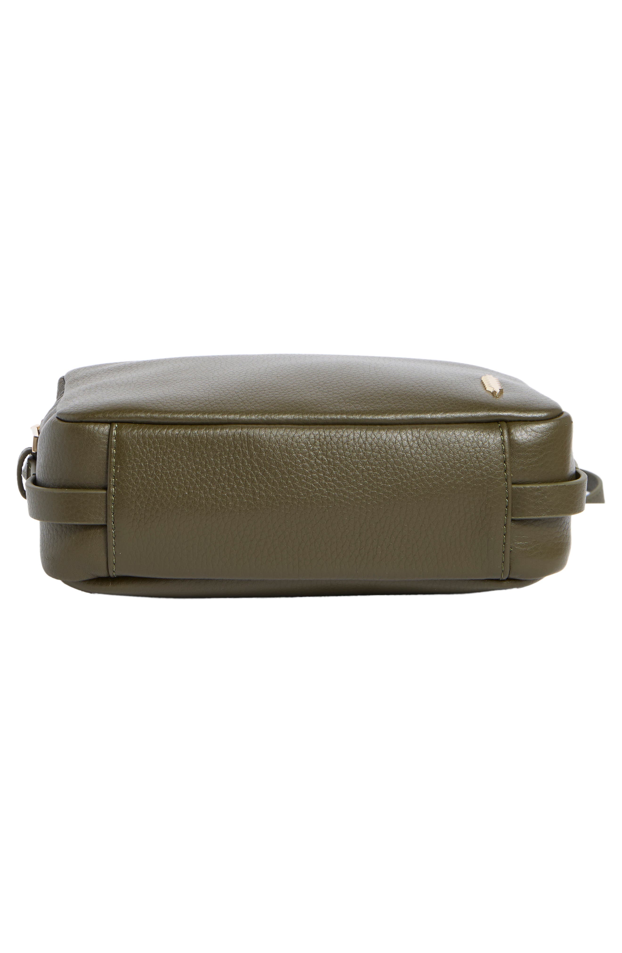 Shay Leather Camera Crossbody Bag, Alternate, color, PINE
