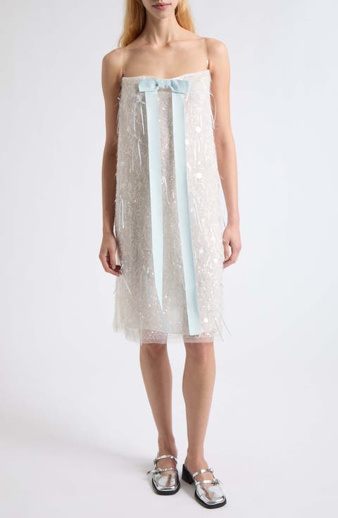 Lambelle Paillette Embelllished Shift Dress