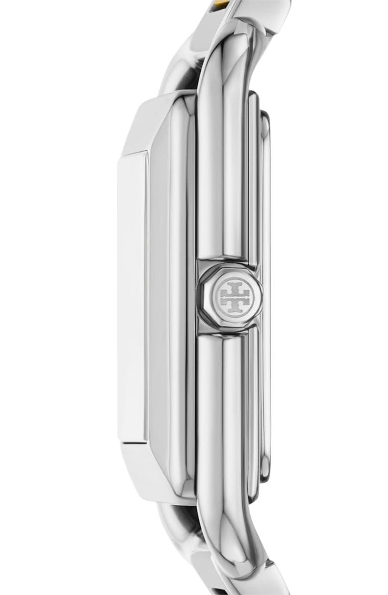 Tory Burch The Kira Square Bracelet, 24mm, Alternate, color, Two Tone