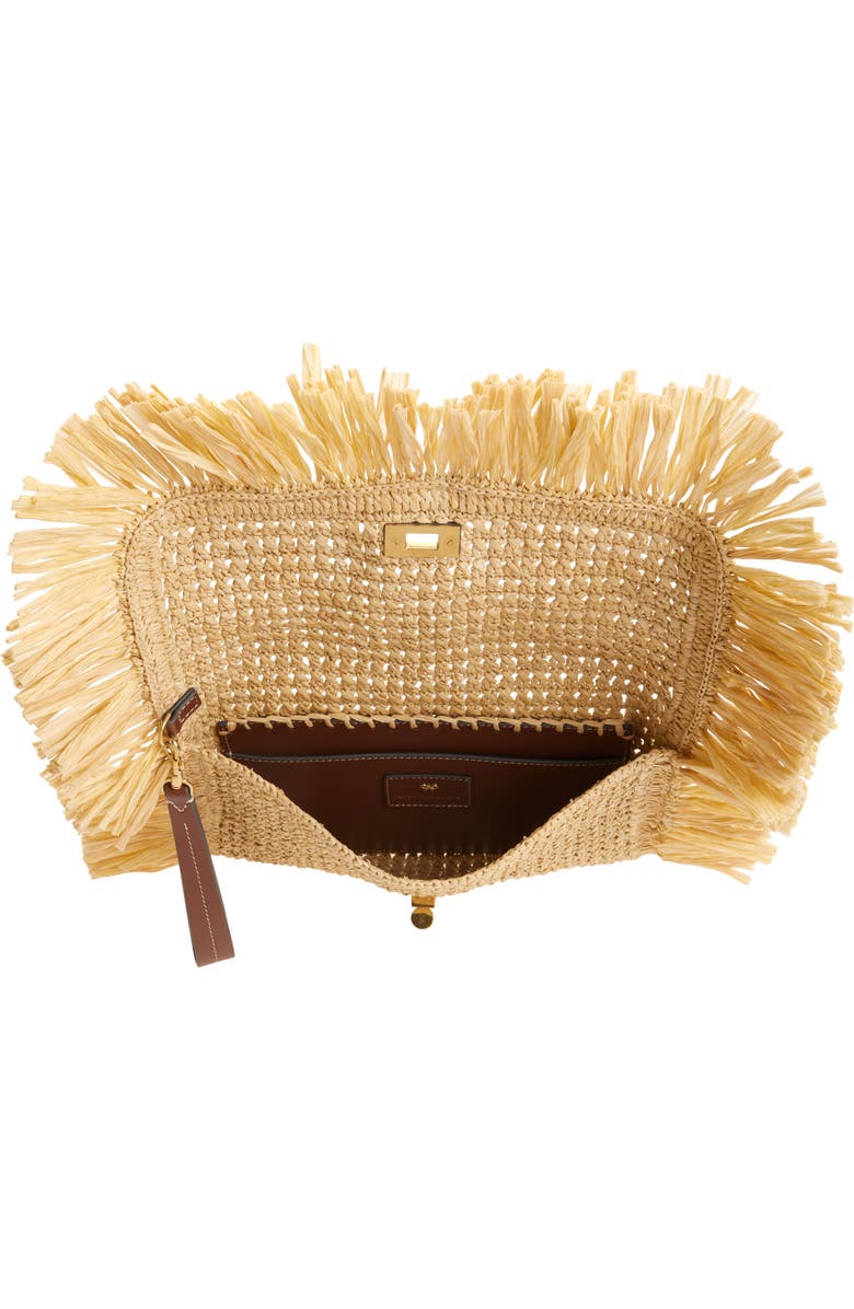 Anya Hindmarch Oversize Raffia Clutch, Alternate, color, Natural