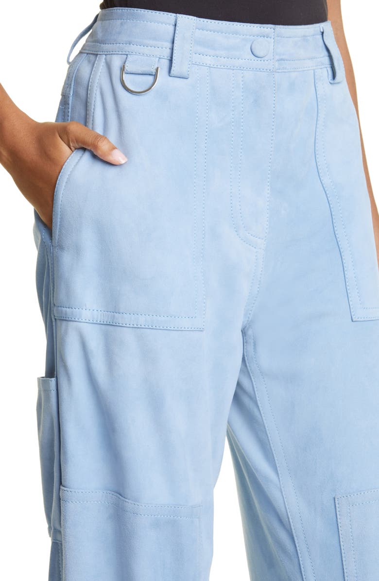 Saks Potts Rose Suede Wide Leg Pants, Alternate, color,