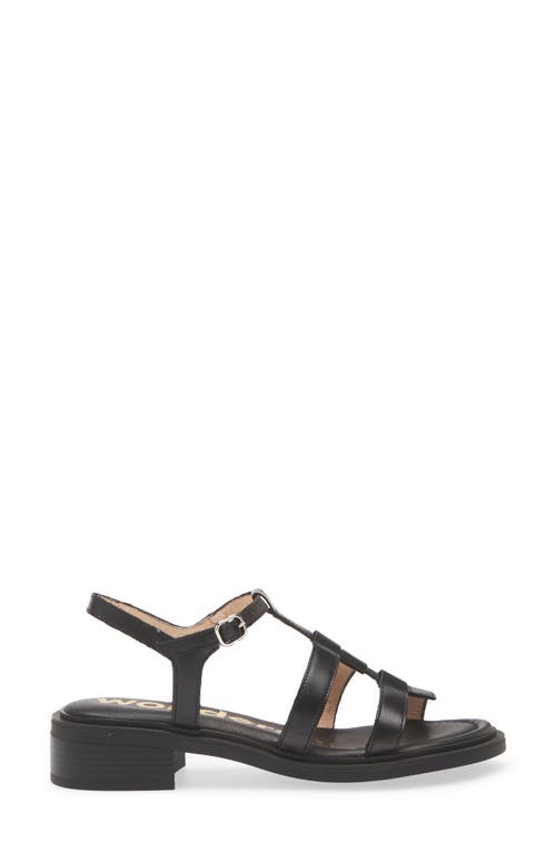 Wonders Janet Strappy Sandal In Iseo Black