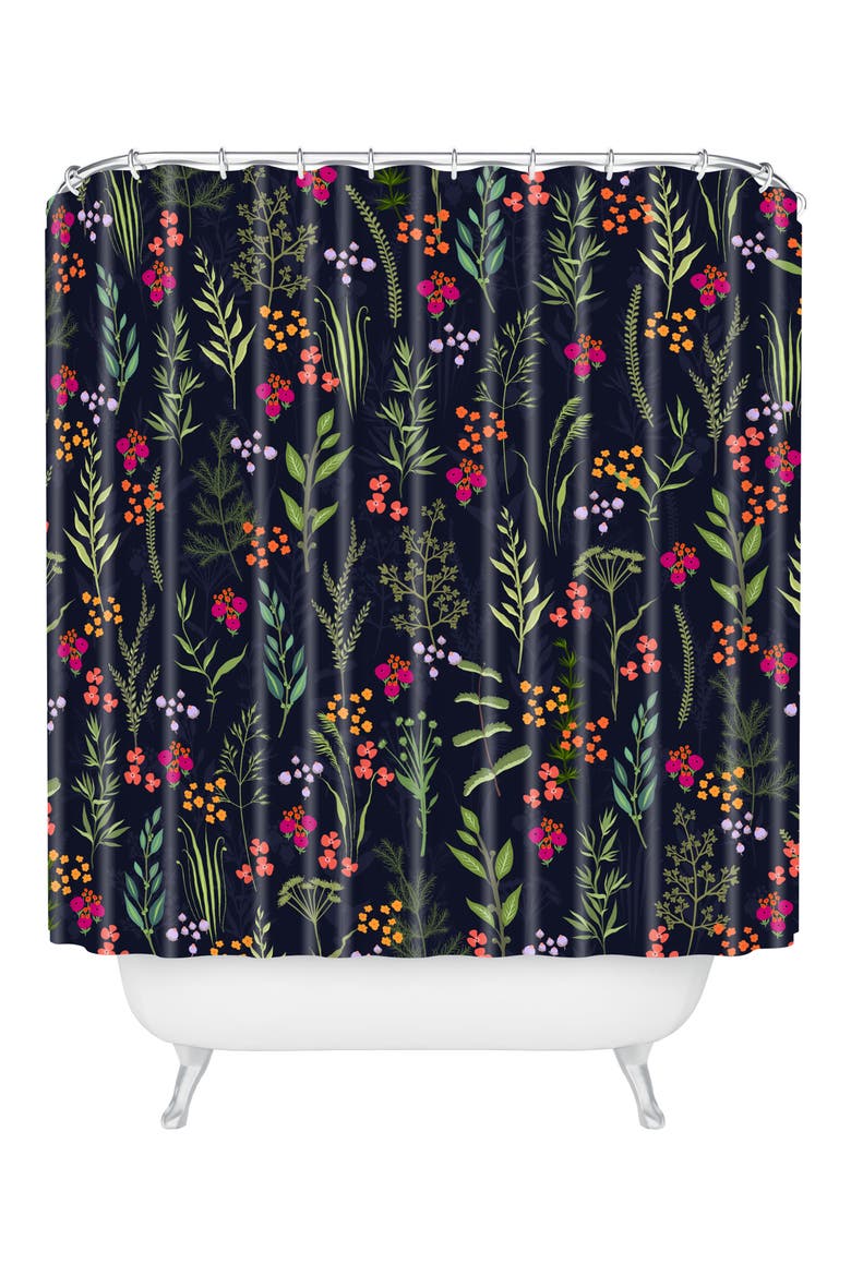 Margaux Shower Curtain, Main, color, BLACK