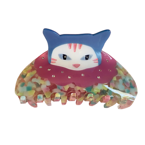 Confetti Cat Clown Hair Claw