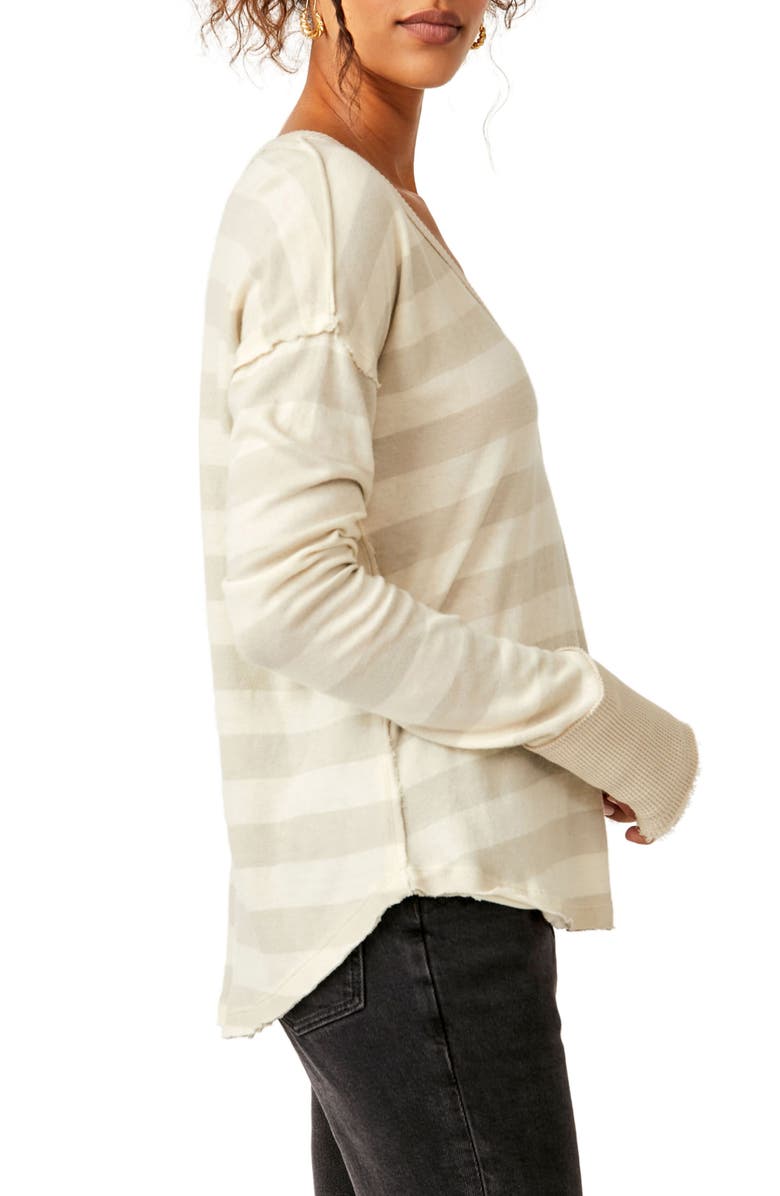 Free People Sail Away Stripe Long Sleeve T-Shirt, Alternate, color, 