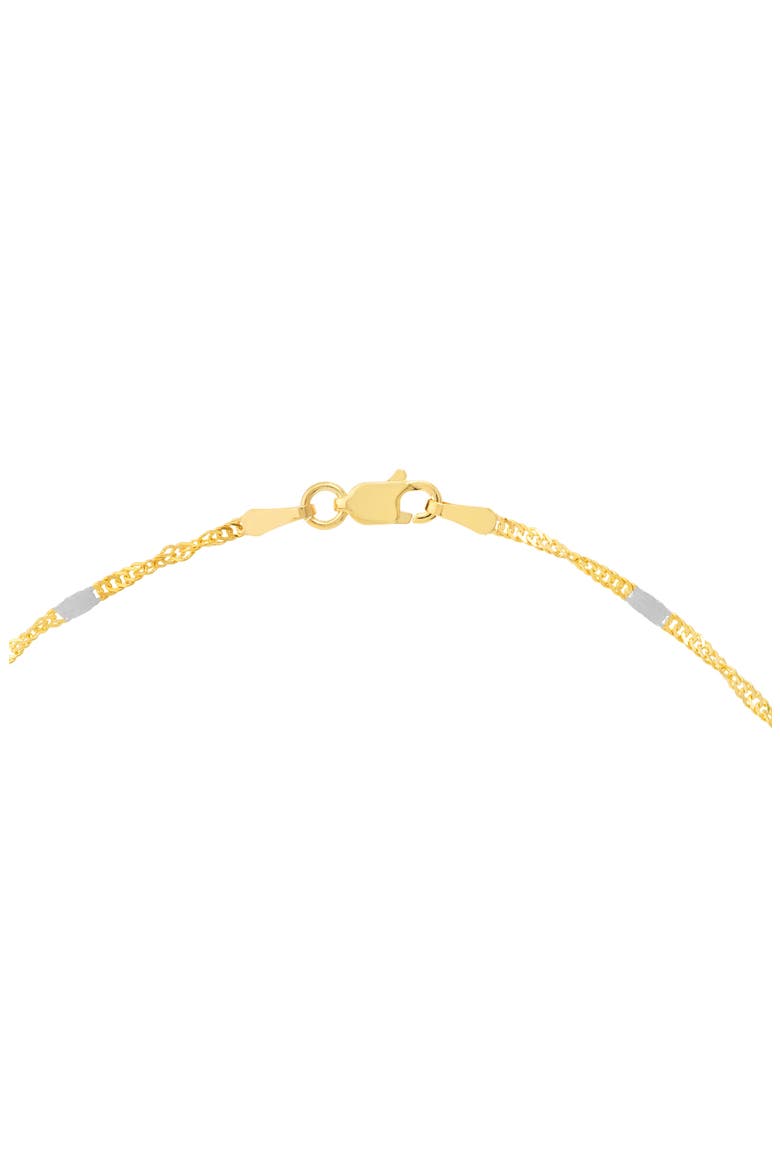Two-Tone 14K Gold Bar Station Chain Necklace, Alternate, color, SILVER/ YELLOW GOLD