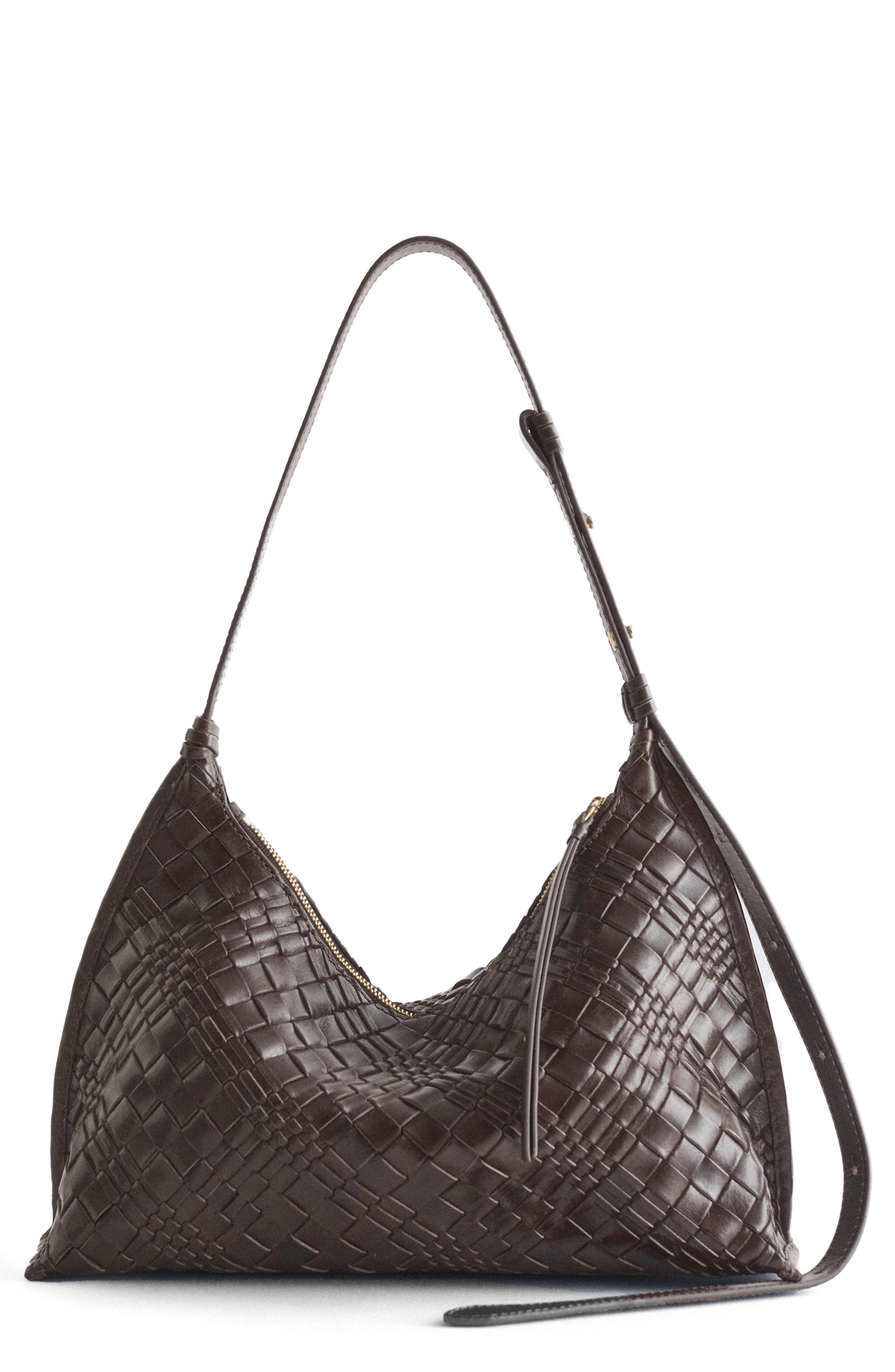 & Other Stories Woven Leather Crossbody Bag, Main, color, 