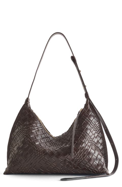 Woven Leather Crossbody Bag