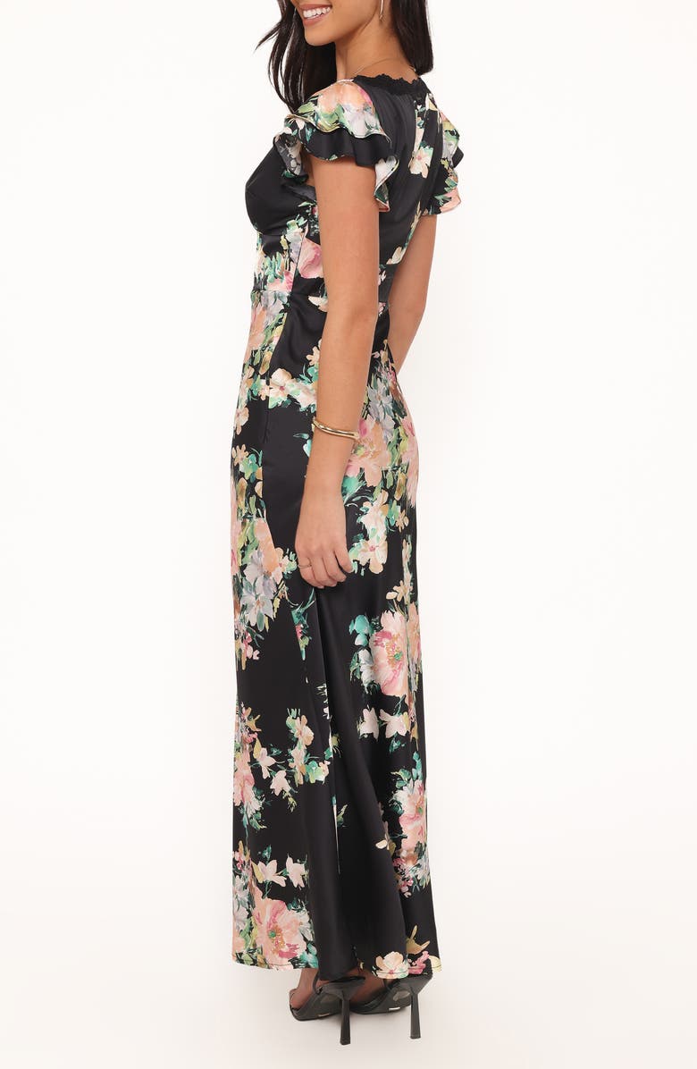 Petal & Pup Arella Maxi Dress, Alternate, color, Black Floral