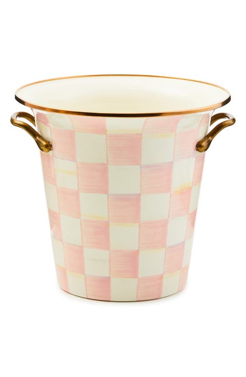 Rosy Check Enameled Steel Wine Cooler